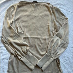 h&m golden blouse with bell sleeves size xs, fits more like a small - NWOT